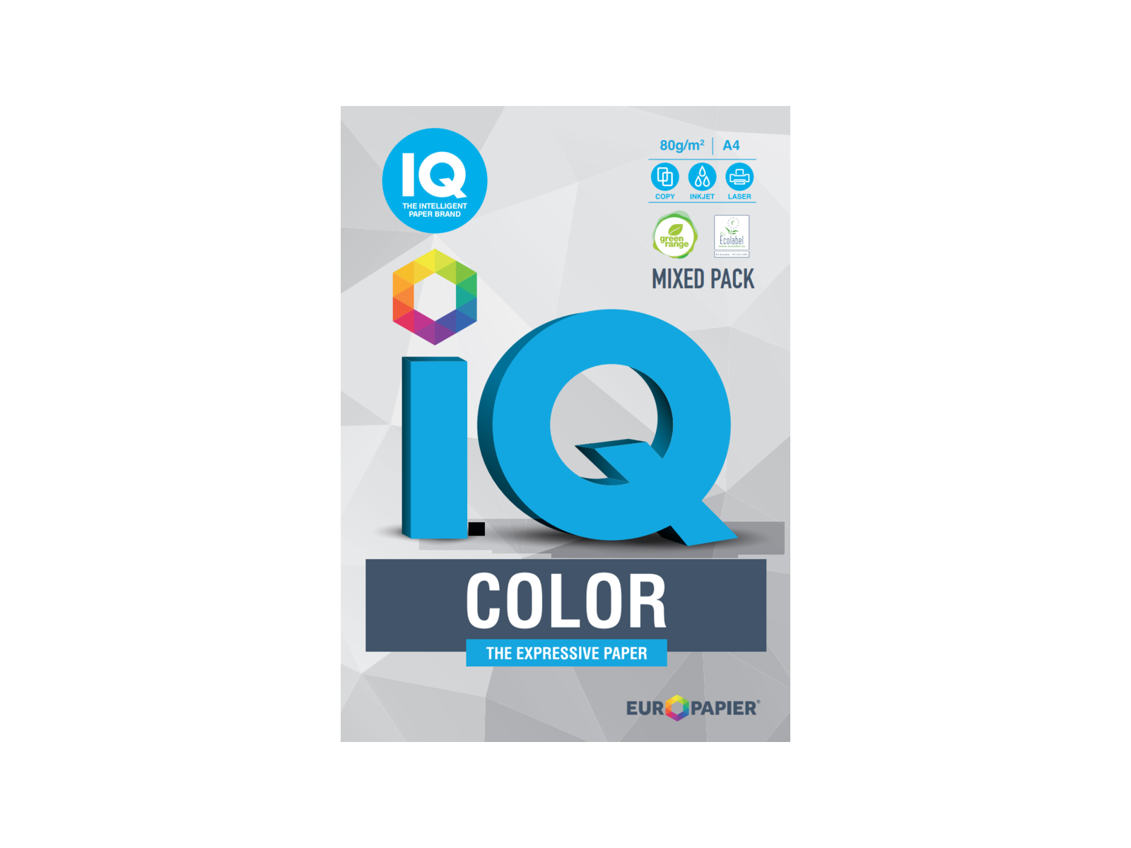 Papier IQ Color MIX pastelowe 4 kolory x25 arkusz
